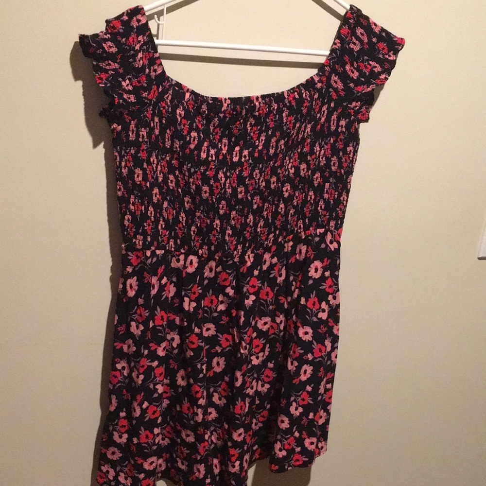Pink and black summer dress